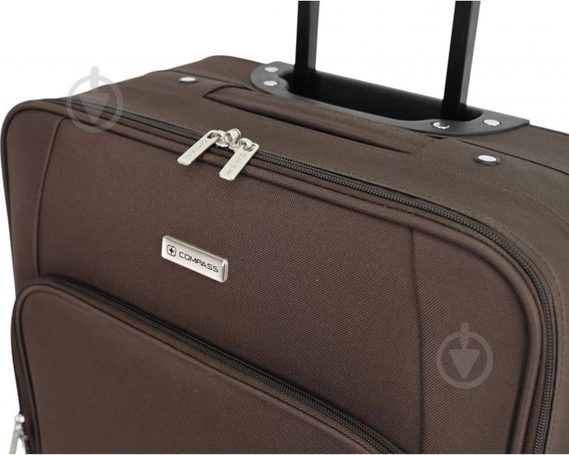 Чемодан Compass MS-2502 80 л коричневый 46x27x74 см L - фото 3