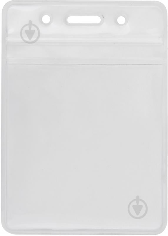 Бейдж вертикальний замок zip lock PVC 91х128 мм O45629 Optima - фото 1