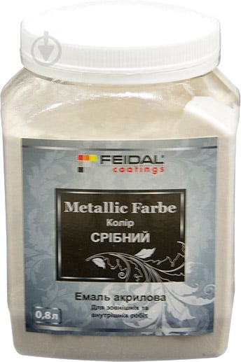 Декоративная краска Feidal Metallic Farbe серебряный 0,8 л - фото 1