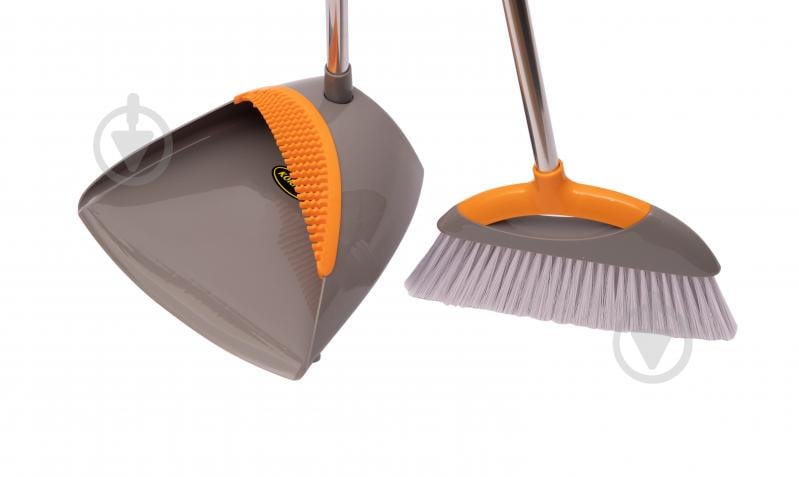 Совок со щеткой Kornel 90 см серый HY 9301 - фото 3 Совок со щеткой Kornel 90 см серый HY 9301 - фото 3