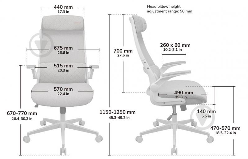 Кресло офисное Cougar Stryder белый - фото 8 Кресло офисное Cougar Stryder белый - фото 8