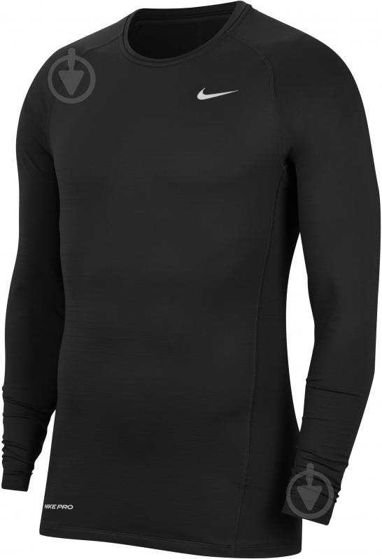 Футболка Nike M NP TOP WARM LS CREW CU6740-010 р.2XL черный - фото 1