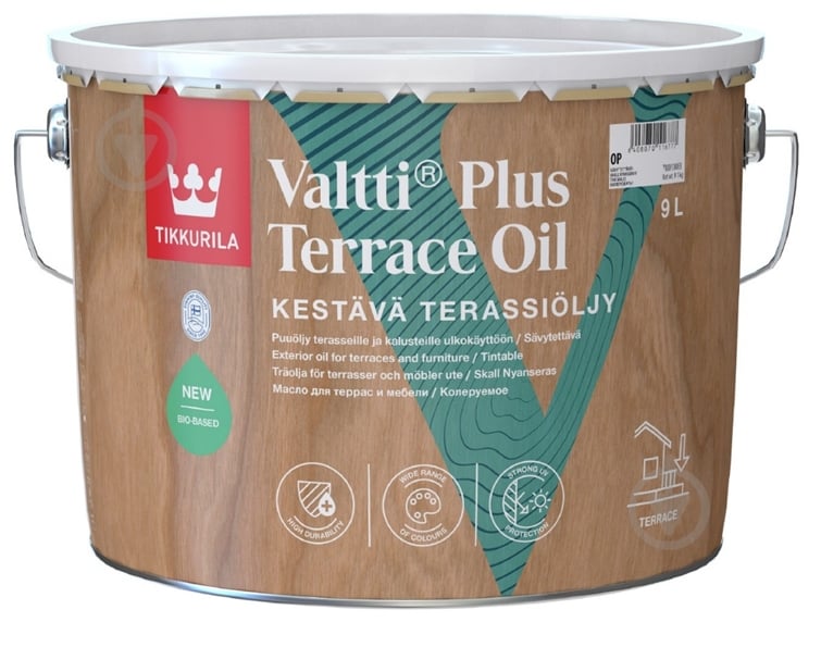 Олія для деревини TIKKURILA Valtti Plus Terrase Oil 9 л - фото 1 Олія для деревини TIKKURILA Valtti Plus Terrase Oil 9 л - фото 1
