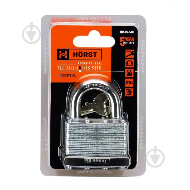 Замок навесной Horst HR-LS-50E открытый (амбарный) - фото 4 Замок навесной Horst HR-LS-50E открытый (амбарный) - фото 4