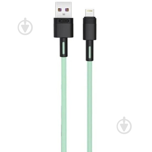 Кабель Xo USB A - Micro B NB-Q166 5A 1 м зеленый - фото 1