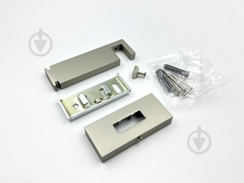 Комплект карниза Quadrum одинарный 9/300 см сталь/черный профиль с черными крючками - фото 6