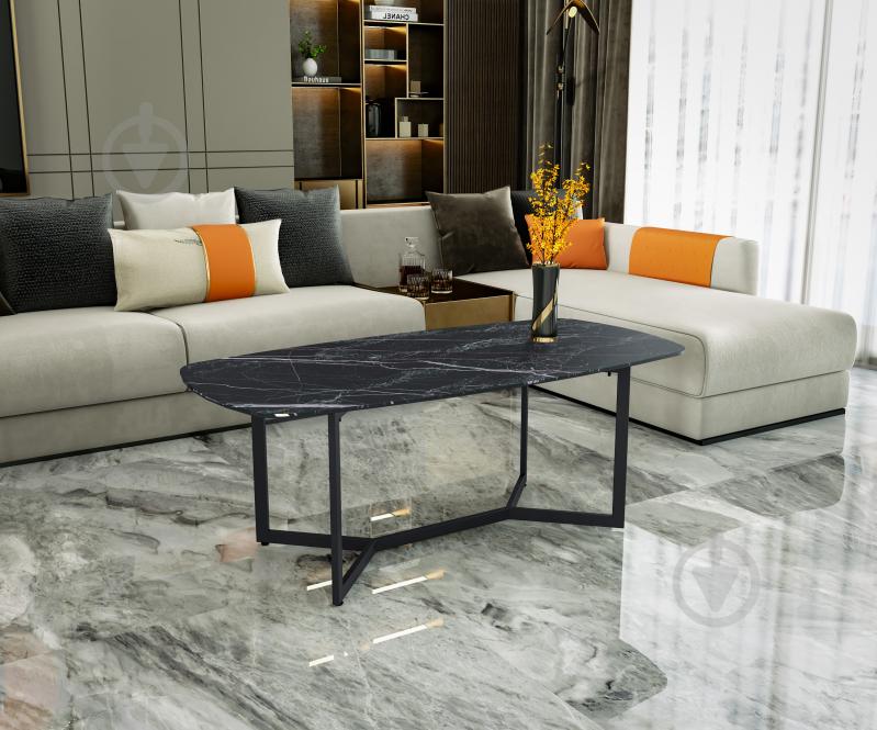 Стіл журнальний Aqua Rodos TEMPO NAMIBIA BLACK 1200x600x451 мм чорний/чорний - фото 2