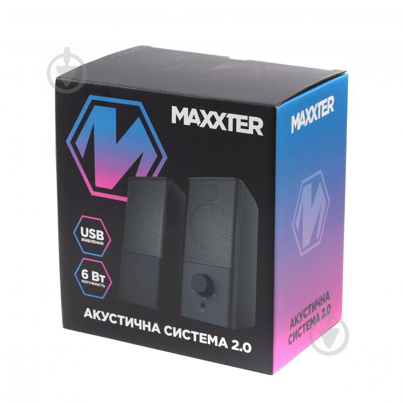 Колонки Maxxter CSP-U001 2.0 black пластиковий корпус, 6 Вт , USB - фото 5