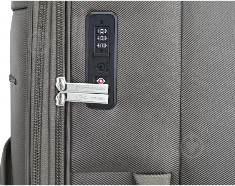 Валіза Compass MS-3006 88 л коричневий 77x48x28 см L - фото 5 Валіза Compass MS-3006 88 л коричневий 77x48x28 см L - фото 5