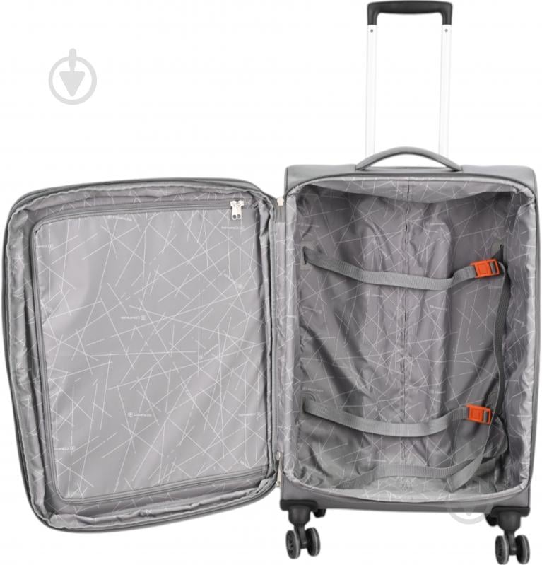 Чемодан Compass MS-3006 35 л серый 55x39x20 см S - фото 4