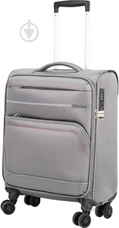 Чемодан Compass MS-3006 35 л серый 55x39x20 см S - фото 6