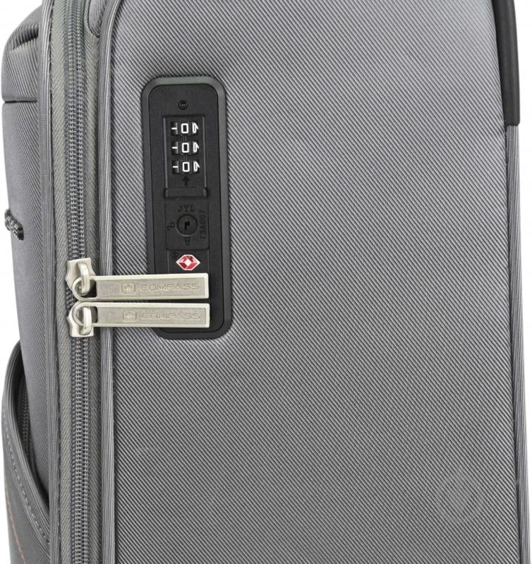 Чемодан Compass MS-3006 62 л серый 69x44x24 см M - фото 8