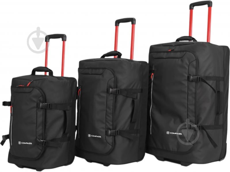 Дорожня сумка Compass MS-3025 37 л чорний 32x24x53 см S - фото 2 Дорожня сумка Compass MS-3025 37 л чорний 32x24x53 см S - фото 2