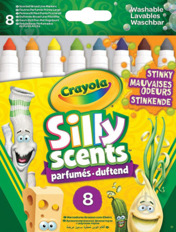 Набор фломастеров Crayola Silly Scents ароматизированные 8 шт. - фото 1