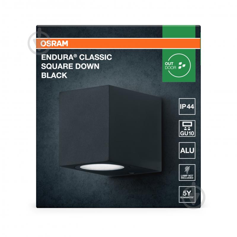 Бра Osram Endura Classic Square Down BK GU10 IP44 чорний - фото 10