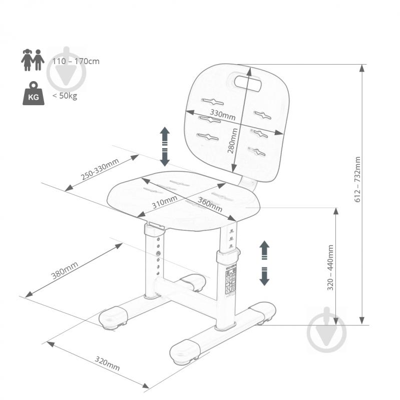 Стул-трансформер FunDesk SST2-s Grey - фото 6