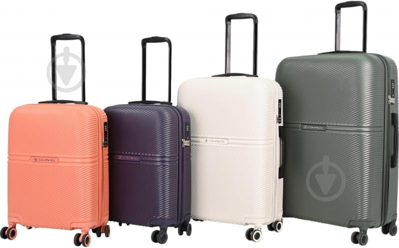 Чемодан Compass MS-2690 90 л кремовый 52x29x77 см L - фото 13