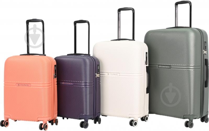 Чемодан Compass MS-2690 90 л кремовый 52x29x77 см L - фото 14