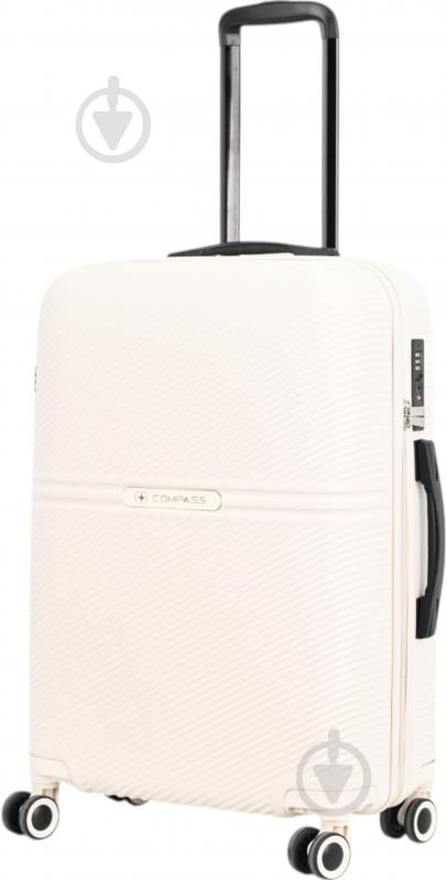 Чемодан Compass MS-2690 90 л кремовый 52x29x77 см L - фото 2