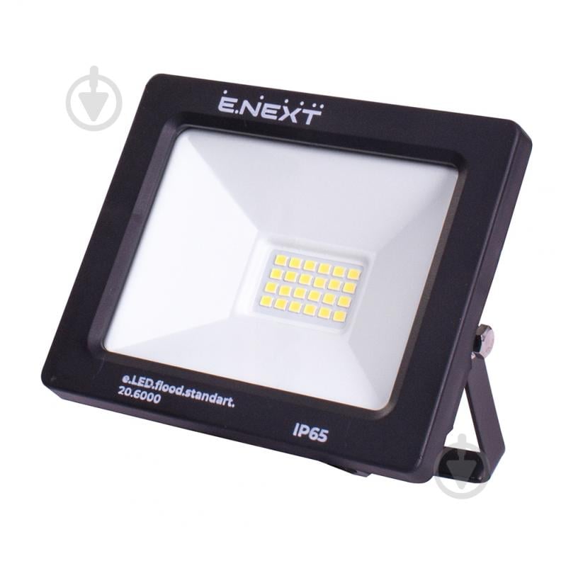 Прожектор світлодіодний E.NEXT e.LED.flood.stand.20.6000 20 Вт IP65 чорний l0790002 - фото 1