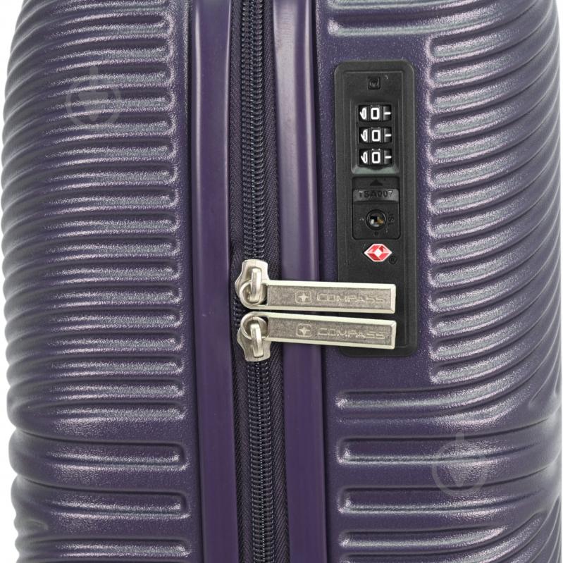 Чемодан Compass MS-2690 90 л фиолетовый 52x29x77 см L - фото 4