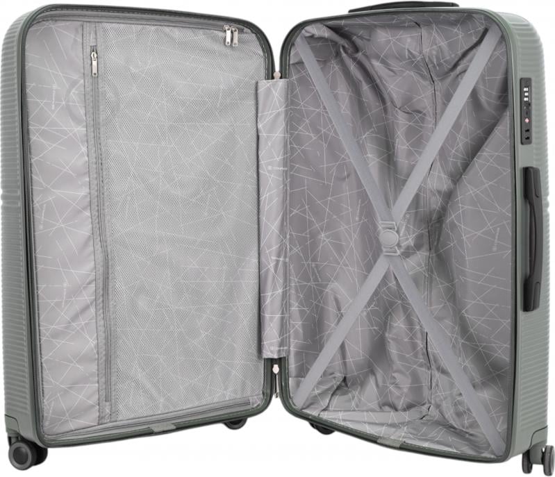 Чемодан Compass MS-2690 90 л оливковый 52x29x77 см L - фото 14