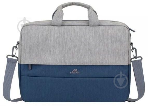 Сумка для ноутбука RivaCase 7532 15.6" grey/blue (7532 (Grey/Dark blue)) - фото 1