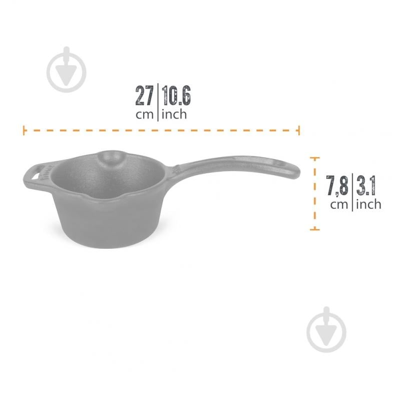 Соусник чугунный Petromax 0,5 л Cast-Iron Sauce Pot - фото 8
