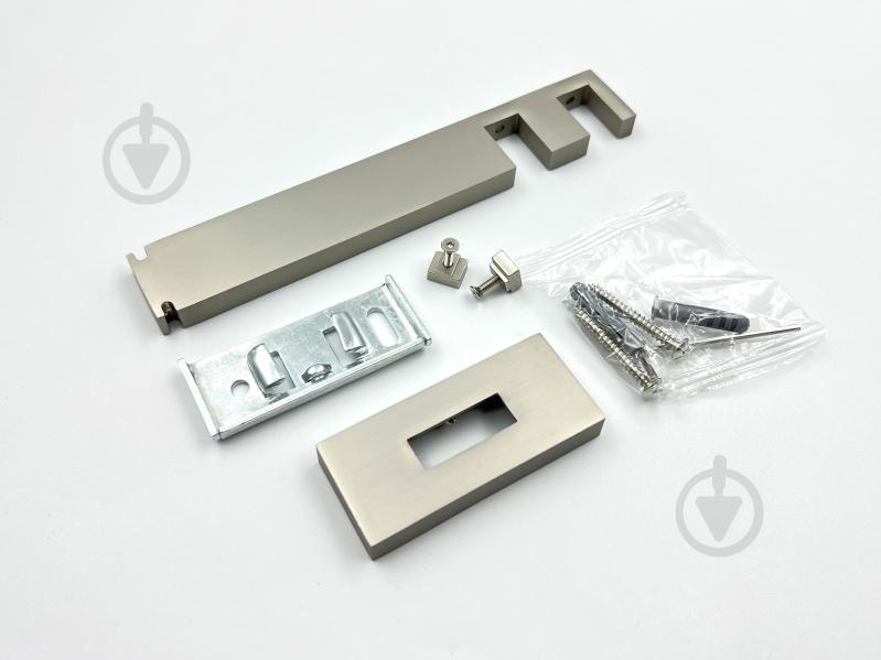 Комплект карниза Quadrum двойной 17/160 см сталь/черный профиль с белыми крючками - фото 7