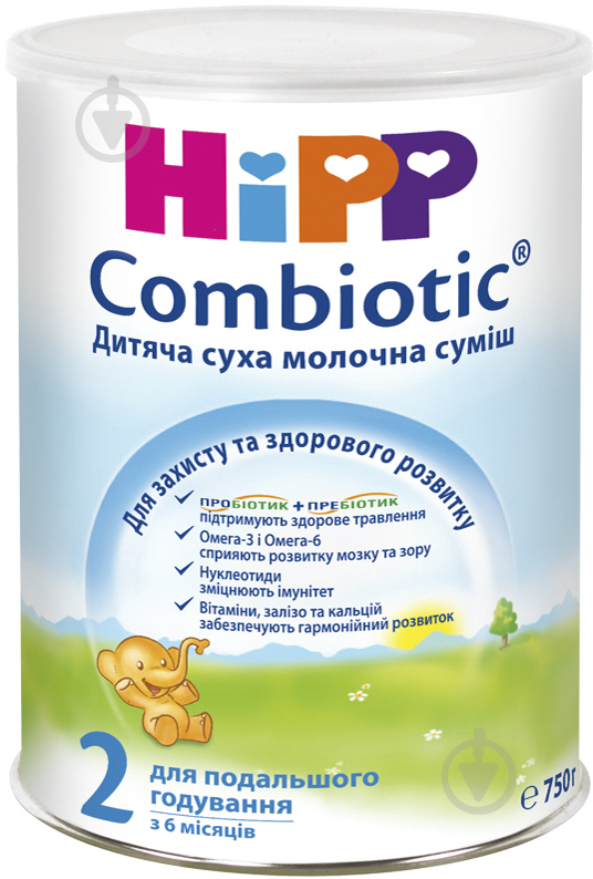 Суха молочна суміш Hipp Combiotiс 2 750 г 9062300132578 - фото 1