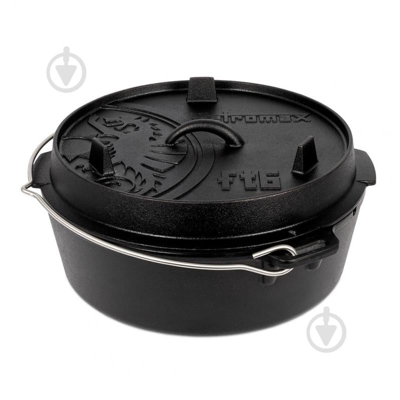 Казан із кришкою Petromax Dutch Oven ft6 плоске дно 5,5 л - фото 1