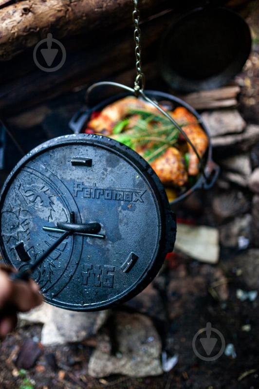 Казан із кришкою Petromax Dutch Oven ft6 плоске дно 5,5 л - фото 5