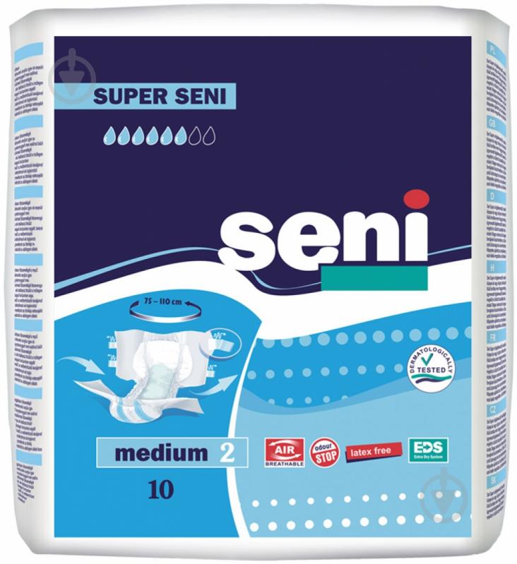 Підгузки для дорослих Seni Super Medium середні 10 шт. - фото 1