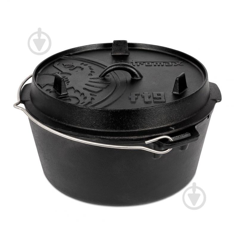 Казан із кришкою Petromax Dutch Oven ft9 плоске дно 7,5 л - фото 1