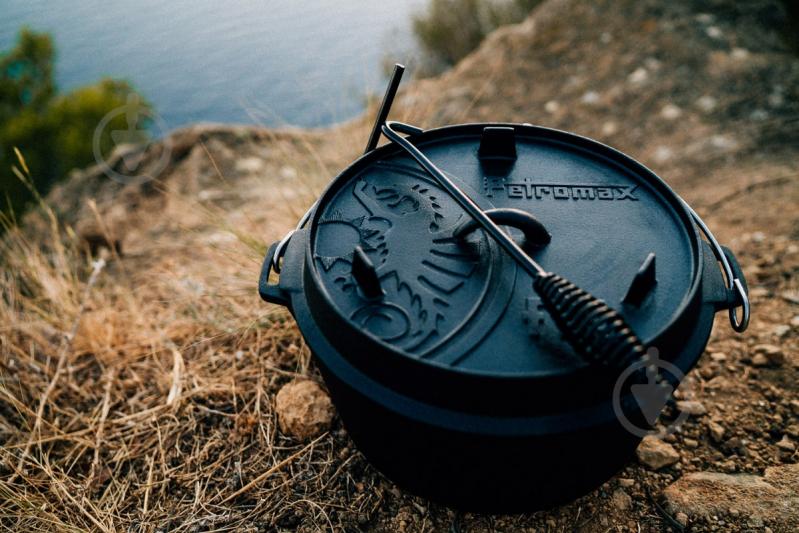 Казан із кришкою Petromax Dutch Oven ft9 плоске дно 7,5 л - фото 3