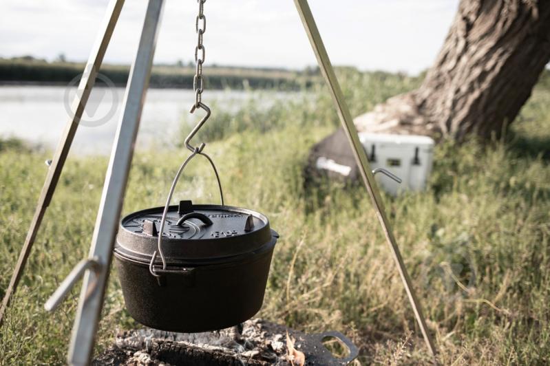 Казан із кришкою Petromax Dutch Oven ft9 плоске дно 7,5 л - фото 4