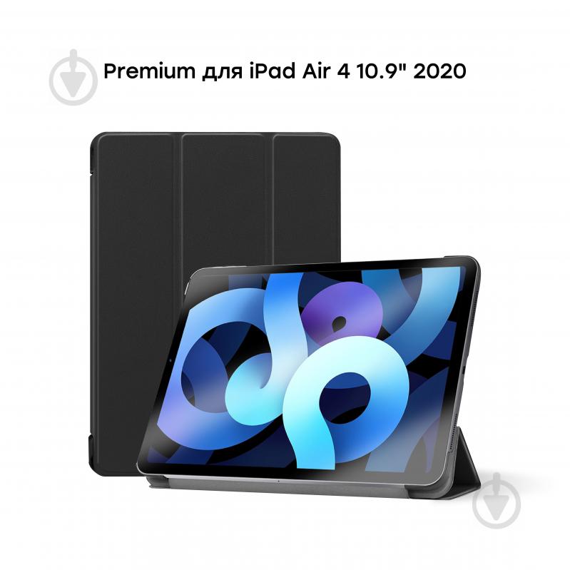 Чехол для планшета AIRON Air 4 black (4822352781031) Premium для iPad 10.9″ 2020 с защитной пленкой и салфеткой Black - фото 4