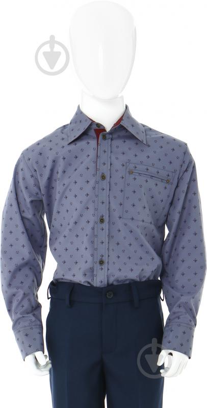 Сорочка р. 34/140 синій 310 - фото 1