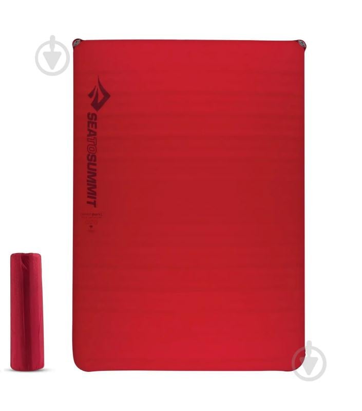 Килимок туристичний Sea To Summit ASM2067-01221912 COMFORT PLUS S.I. MAT DOUBLE ASM2067-01221912 183x128 см червоний - фото 1