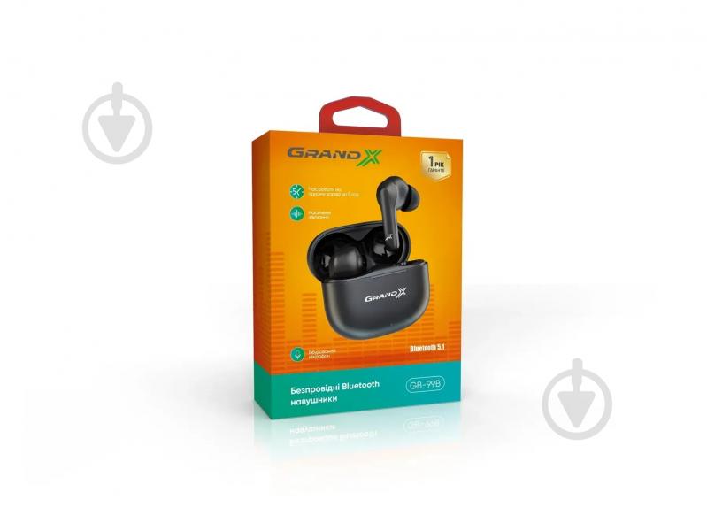 Bluetooth-гарнитура Grand-X black (GB-99B) - фото 2