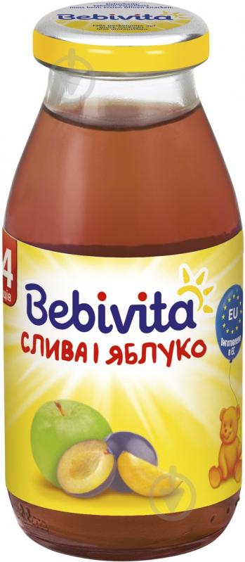 Фруктовий напій Bebivita Яблуко та слива 200 мл - фото 1