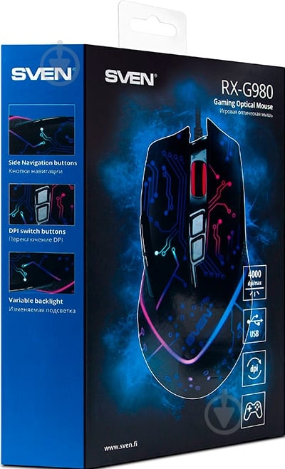 Мышь Sven RX-G980 black - фото 10 Мышь Sven RX-G980 black - фото 10