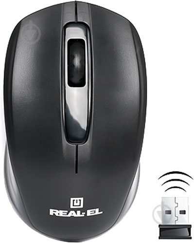 Мышь REAL-EL RM-304 Wireless black - фото 1