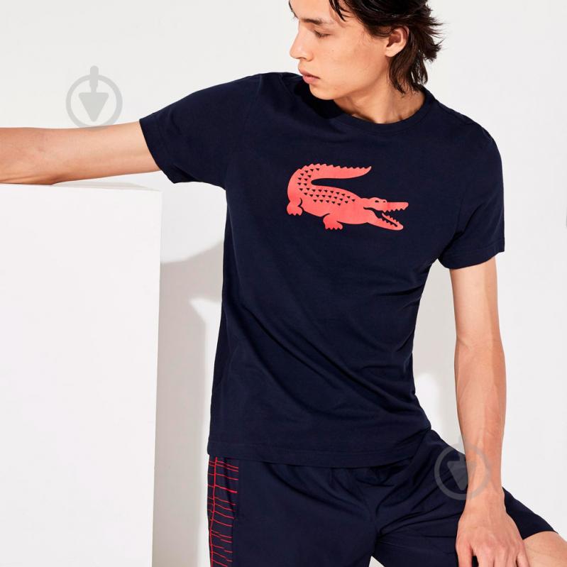 Футболка Lacoste TH3377551 р.XL темно-синий - фото 3