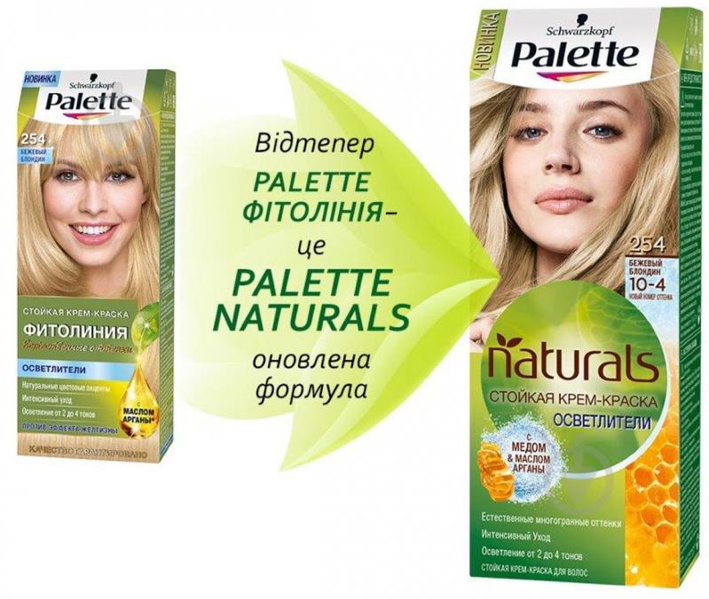 Крем-фарба для волосся Palette Naturals (Фітолінія) 10-4 (254) бежевий блондин 110 мл - фото 5