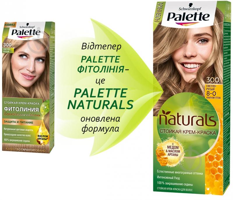 Крем-краска для волос Palette Naturals (Фитолиния) 8-0 (300) светло-русый 110 мл - фото 5