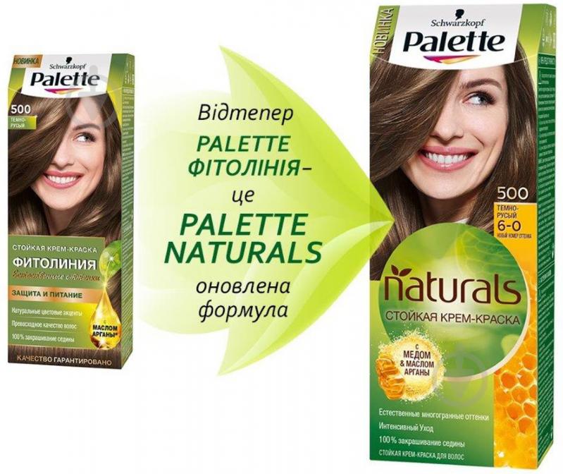 Крем-краска для волос Palette Naturals (Фитолиния) 6-0 (500) темно-русый 110 мл - фото 5