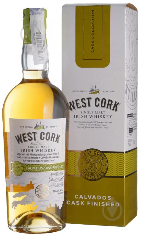 Виски West Cork Small Batch Calvados Cask 43% 0,7 л - фото 1