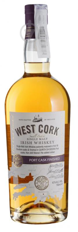 Виски West Cork Small Batch Port Cask 43% 0,7 л - фото 1