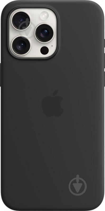 Чехол Apple Silicone Case with MagSafe для Apple iPhone 15 Pro Max black (MT1M3ZM/A) - фото 1